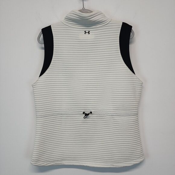 Under Armour Daytona Ribbed Vest Size XL White High Neck Pullover Gorpcore - Picture 3 of 10